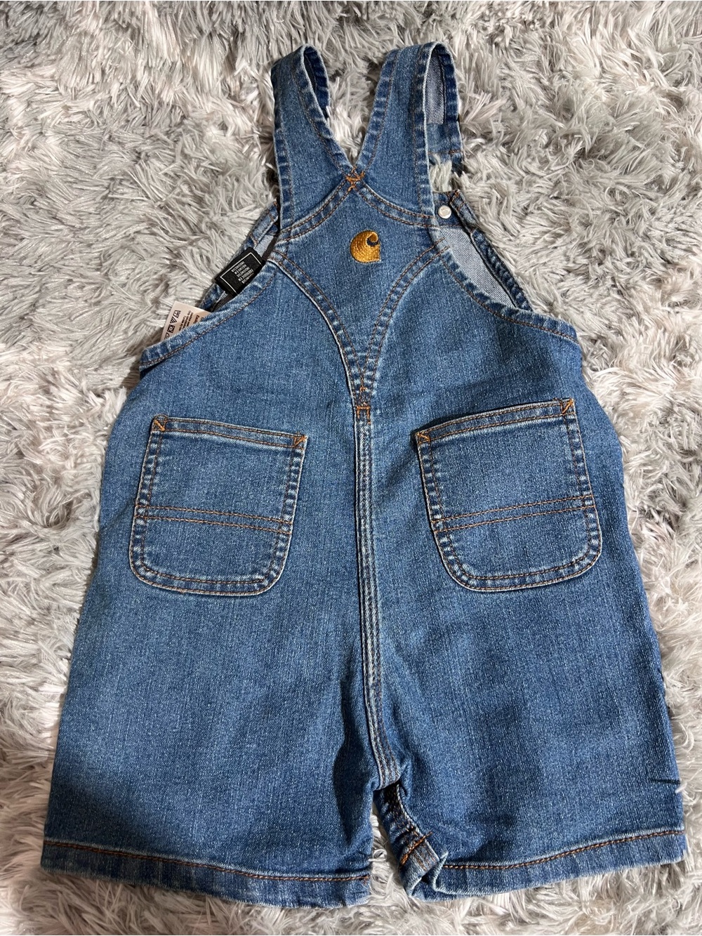 Carhartt Blue Denim short overalls - Picture 4 of 6